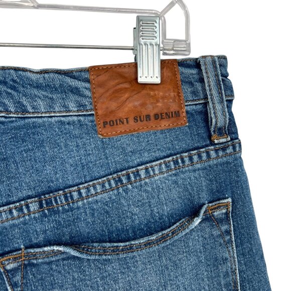 Point Sur Cropped Distressed High Rise Denim Jeans Size 30 - Picture 4 of 13